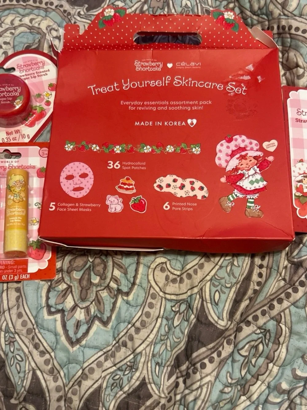 Strawberry Shortcake Treat Yourself Skincare Set - Red